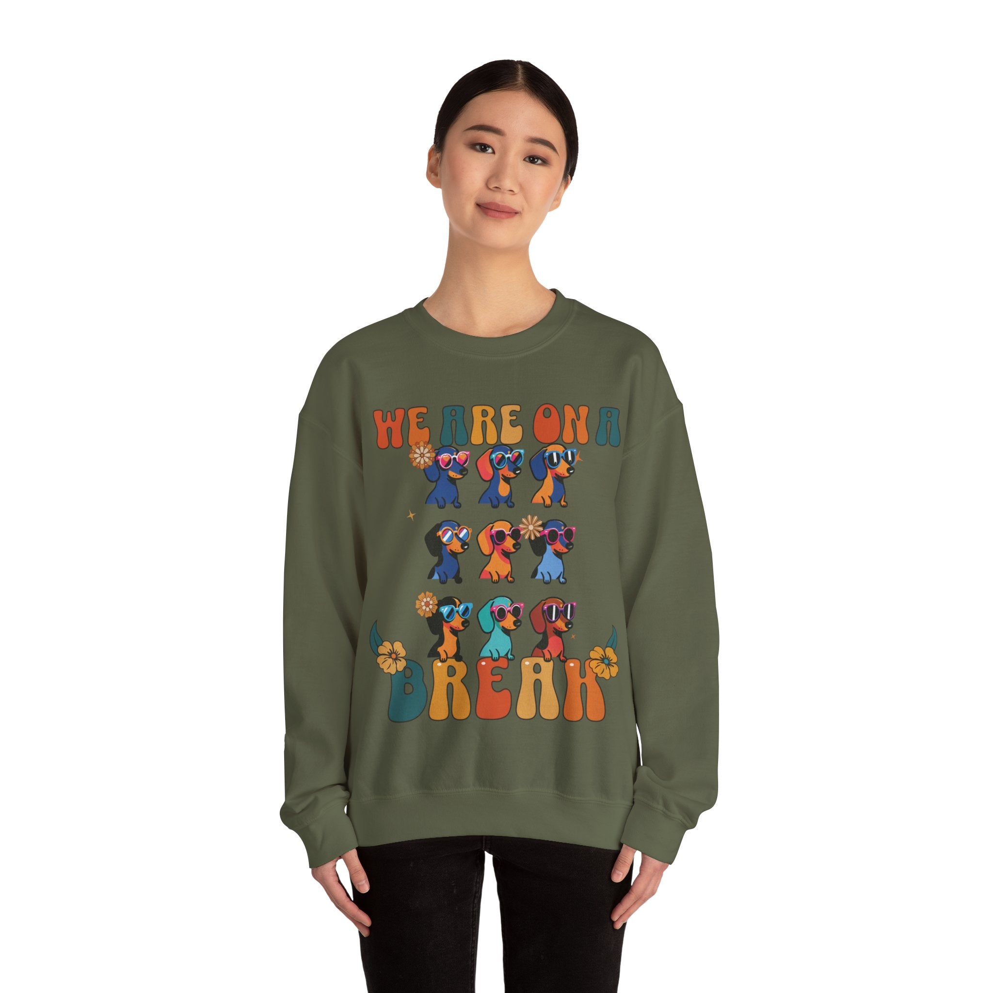 Dachshund Sweatshirt, Dachshund Mom Crewneck, Doxie Lover Gift, Wiener Owner Gift, Wiener Dog Mom Shirt, Funny Doxie Groovy Pullover