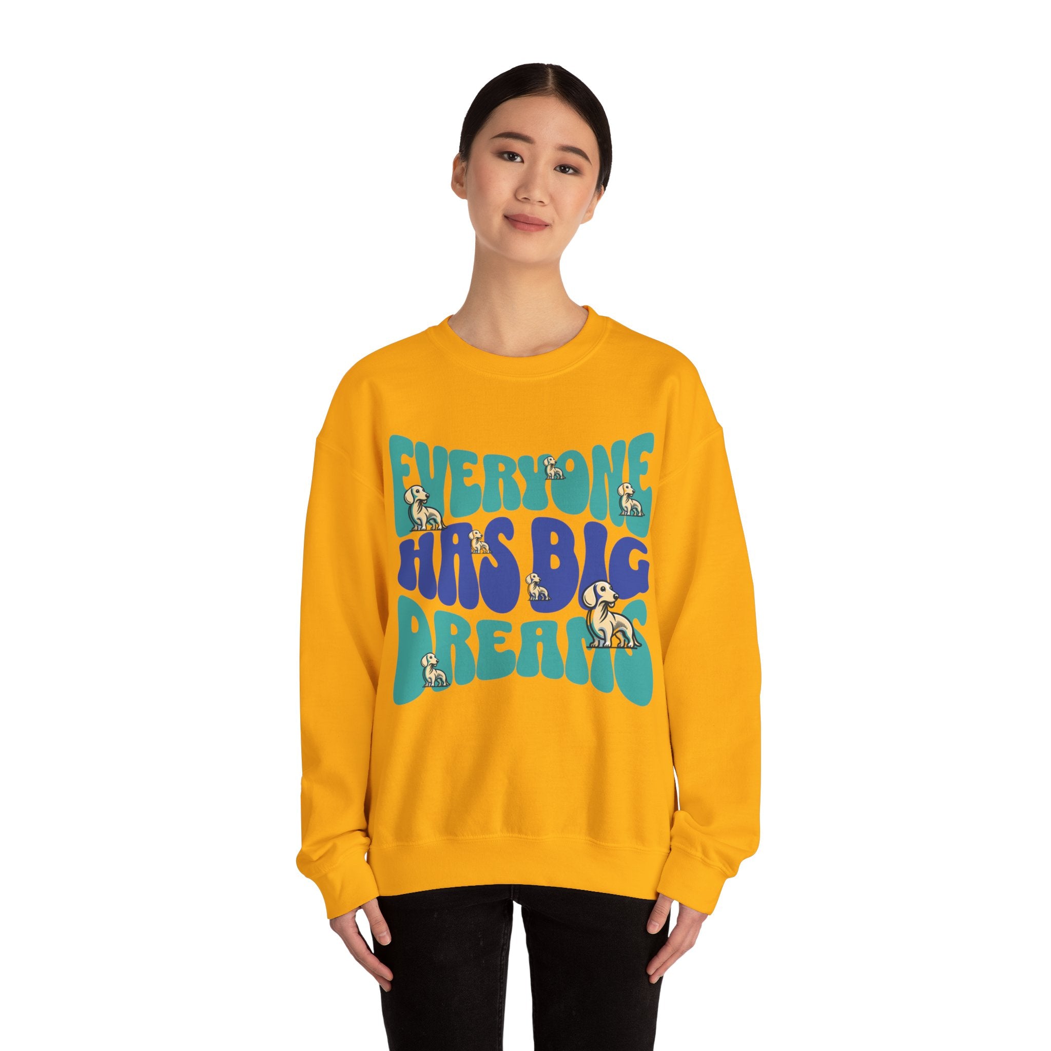 Dachshund Big Dream Sweatshirt, Dog Sweatshirt, Wiener Mom sweater, Sausage Dog Gift, Wiener Dog Lover Gift, Dog lover gift, Dog Mom Apparel