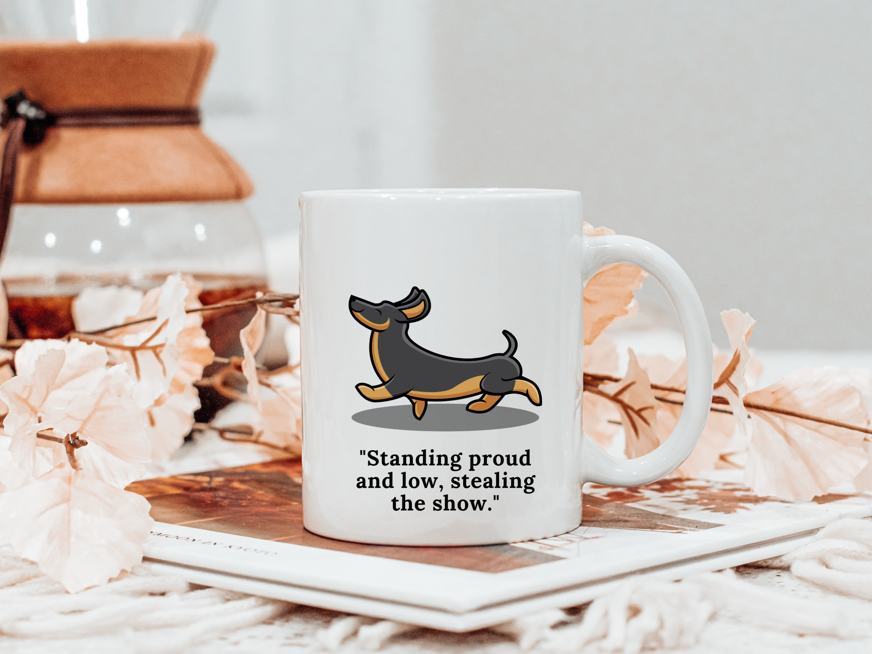 Dachshund Ceramic Mug, Dachshund Coffee Dog Mug, 11 oz Coffee Mug