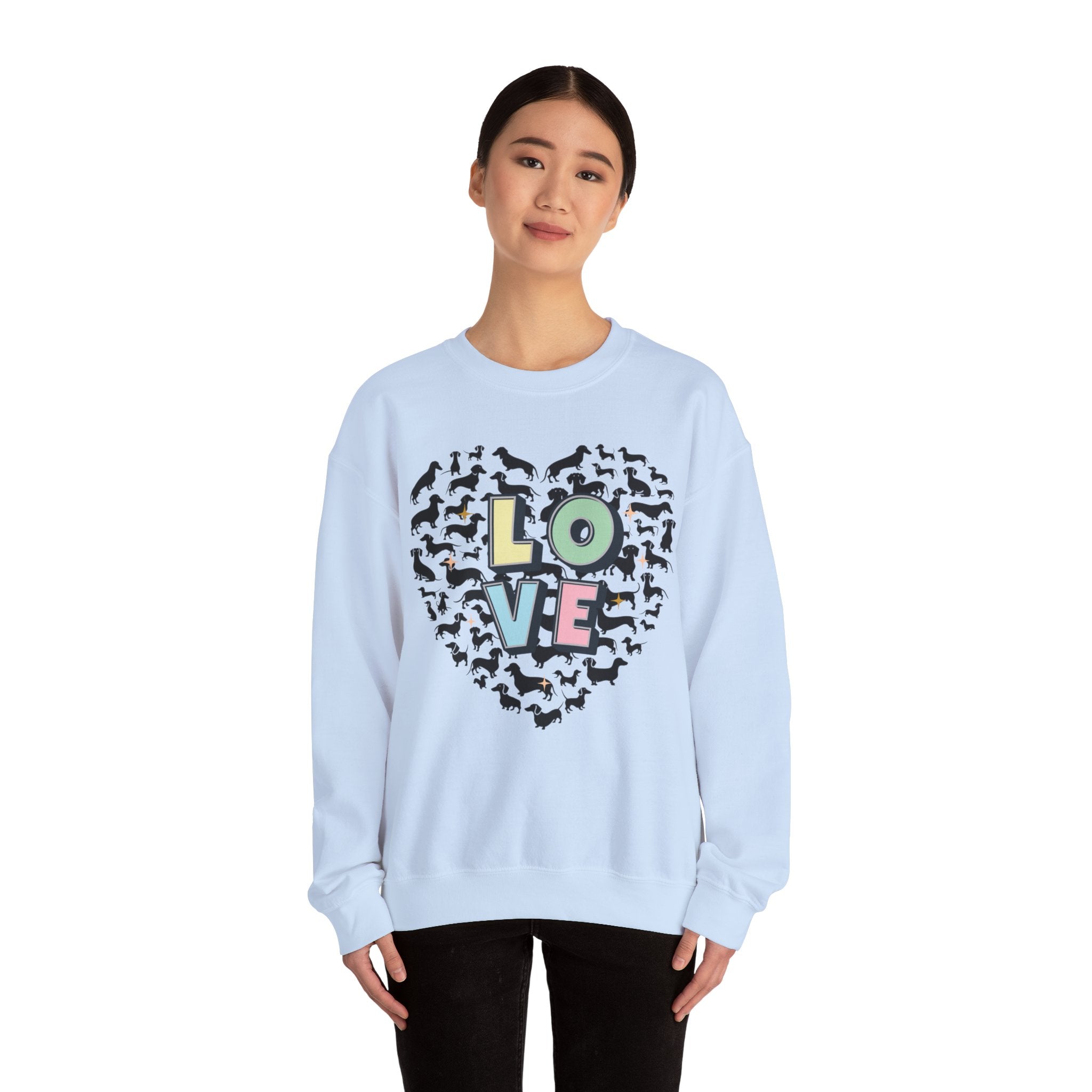 Dachshund Valentine Sweatshirt, Wiener sweater with love, Doxie Valentines Day Shirt, Dachshund Lover Gift, Dachshund Valentine pullup