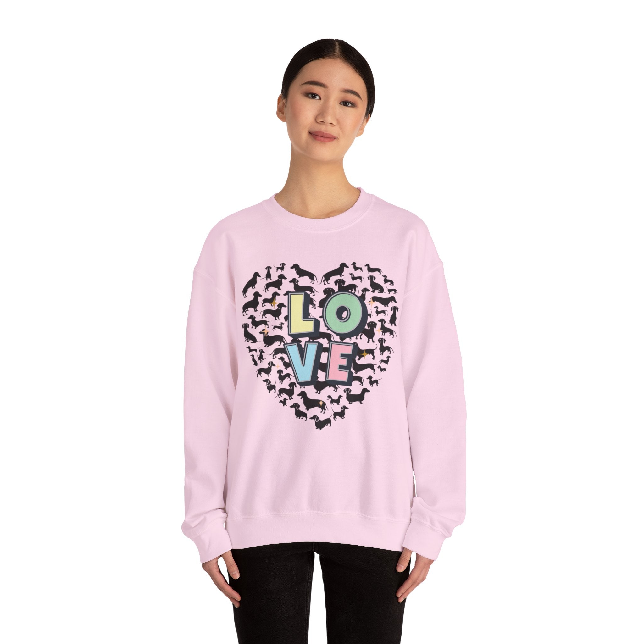 Dachshund Valentine Sweatshirt, Wiener sweater with love, Doxie Valentines Day Shirt, Dachshund Lover Gift, Dachshund Valentine pullup