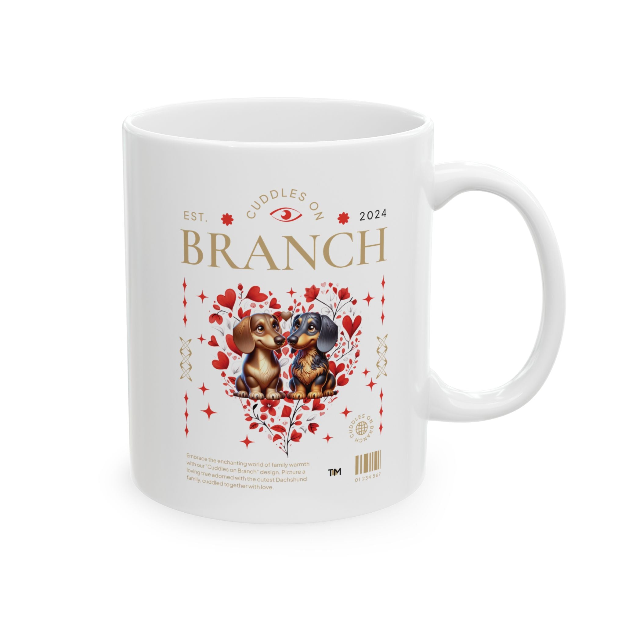 Dachshund Love Mug, Dachshund 11 oz Coffee Mug, Dachshund Gift, Dachshund Lover Mug, Dachshund Owner Cute Mug, Wiener Ceramic Mug