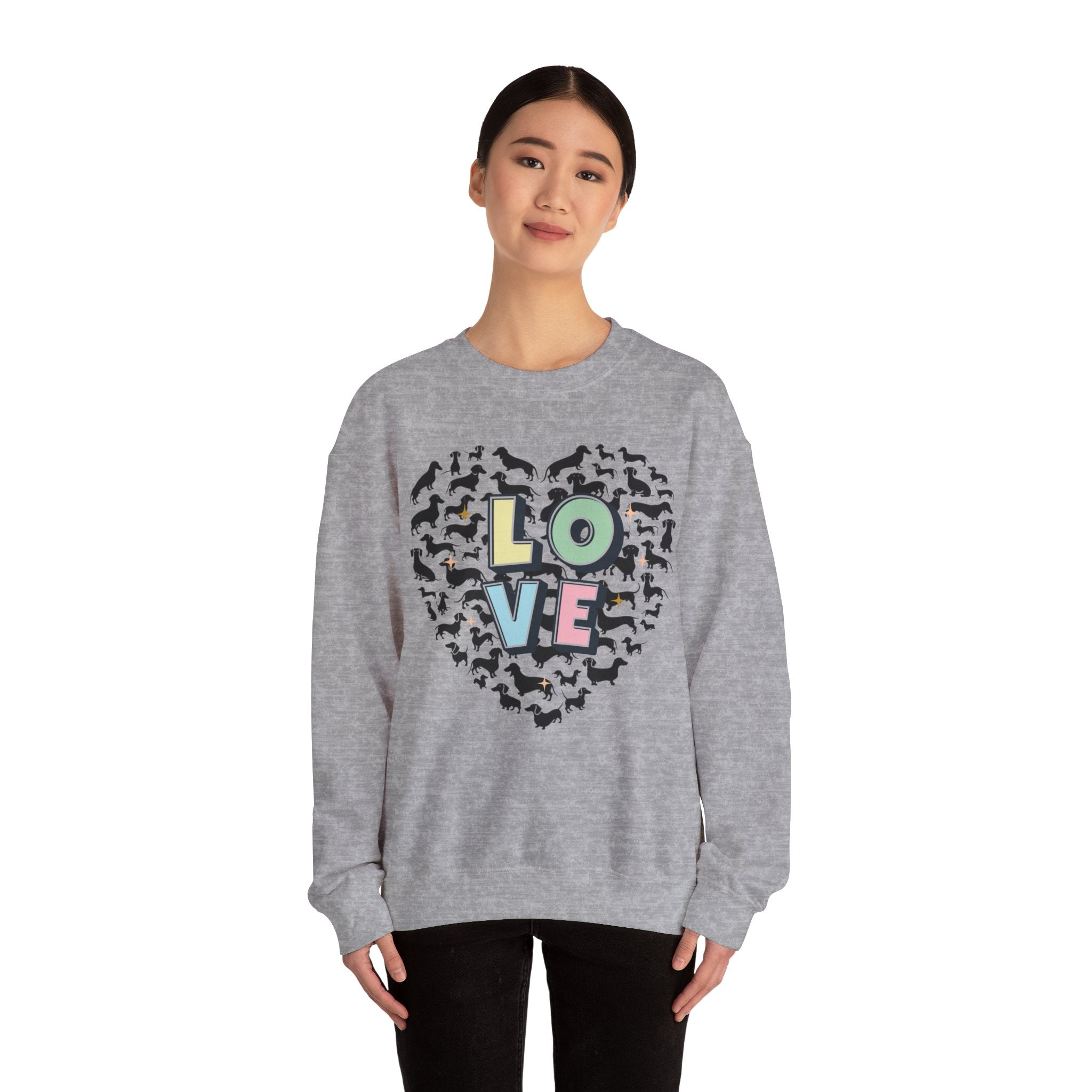 Dachshund Valentine Sweatshirt, Wiener sweater with love, Doxie Valentines Day Shirt, Dachshund Lover Gift, Dachshund Valentine pullup