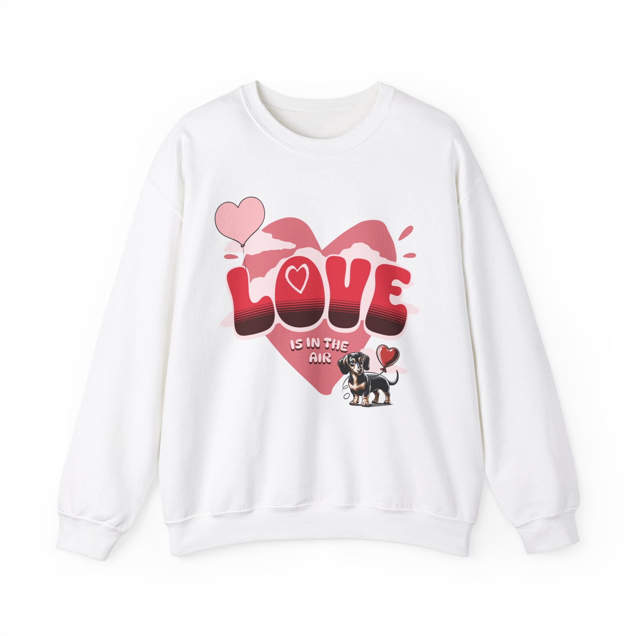 Dachshund Valentine Sweatshirt, Wiener Dog sweater with love, Dachshund Valentines Day Shirt, Dachshund Lover Gift, Wiener owner sweater