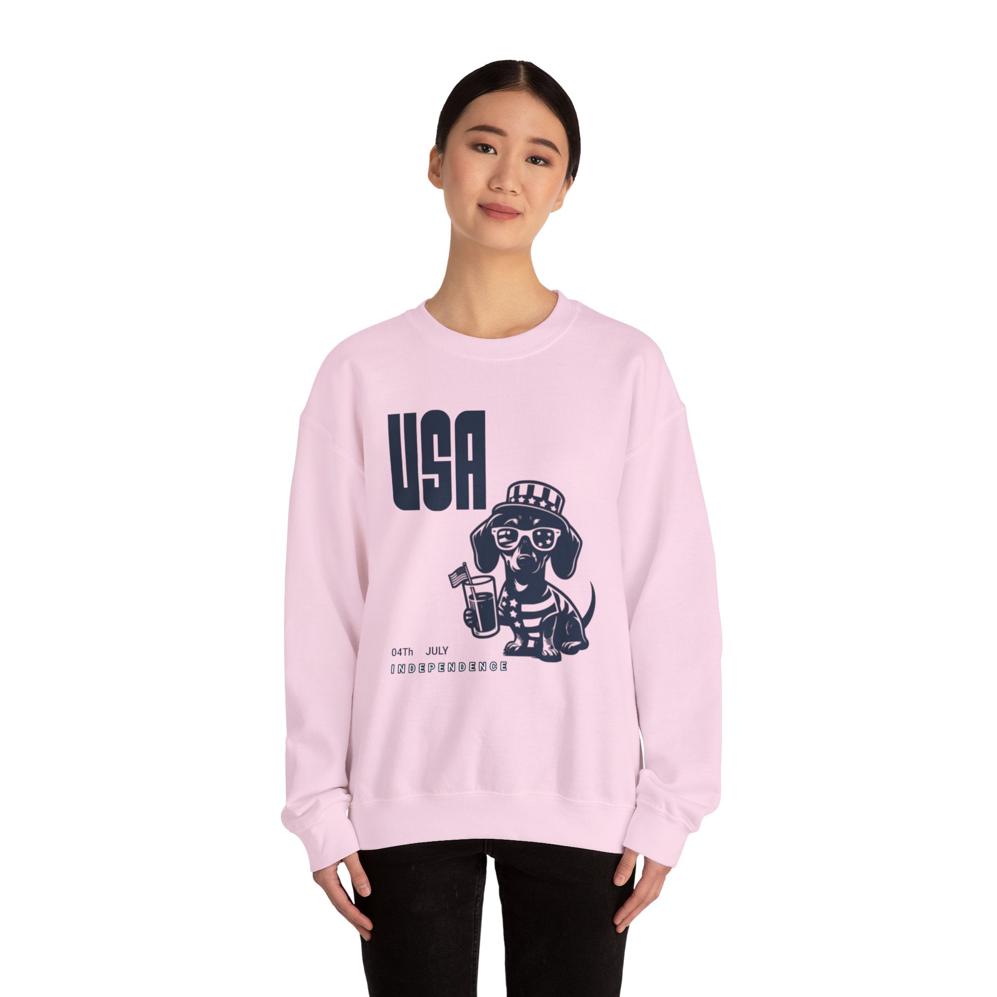 Dachshund Independence Sweatshirt, Doxie Owner Cloth, Pet Custom Shirt, Dachshund Pullover, Dog Parent Gift, Dachshund 4th of July Shirt