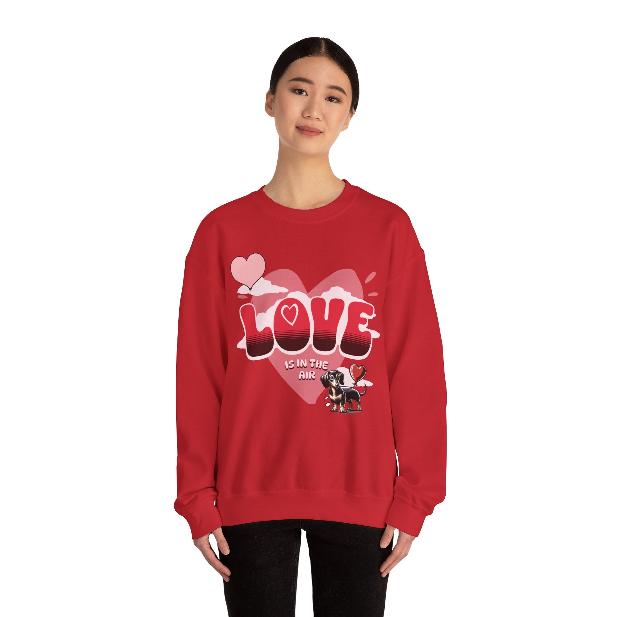 Dachshund Valentine Sweatshirt, Wiener Dog sweater with love, Dachshund Valentines Day Shirt, Dachshund Lover Gift, Wiener owner sweater