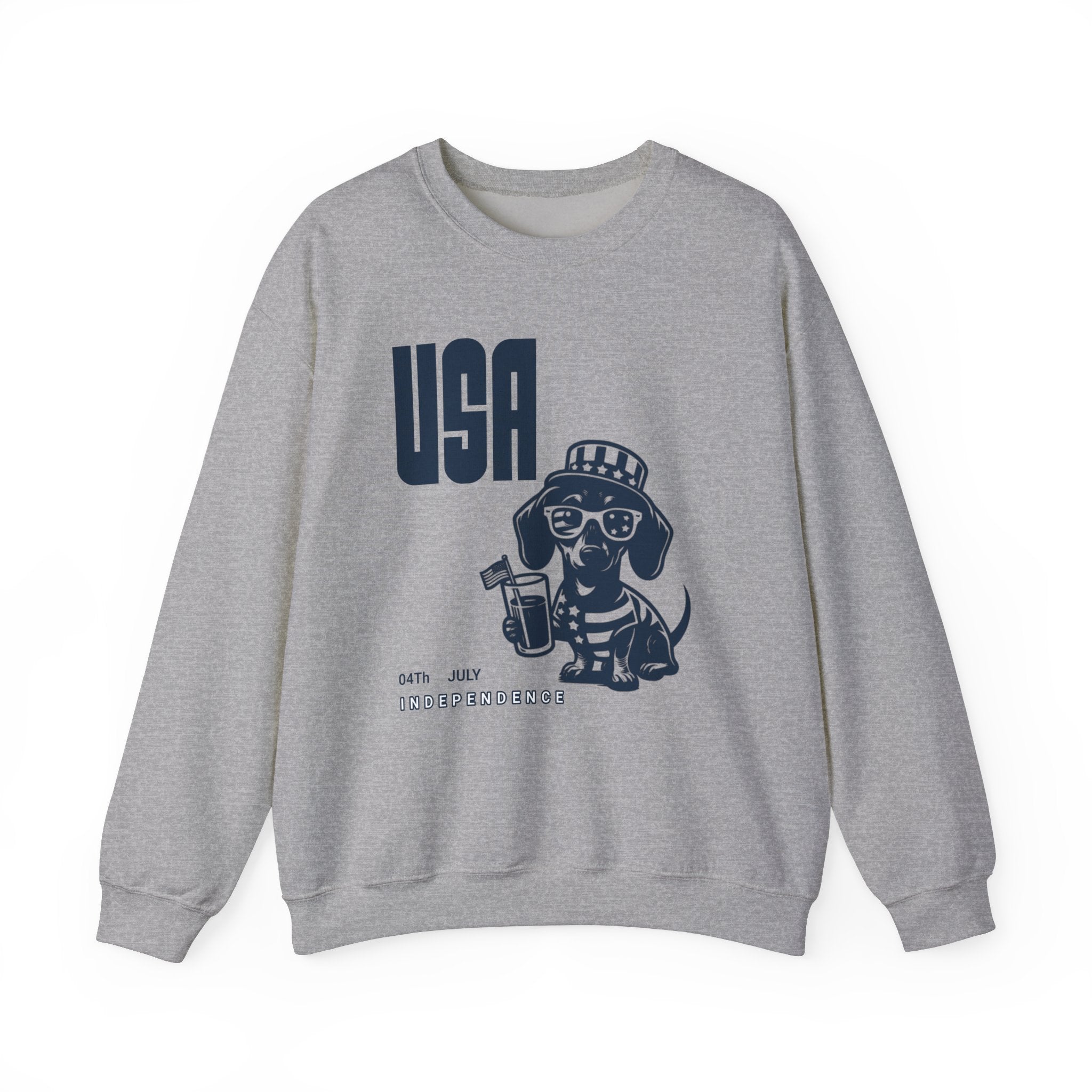 Dachshund Independence Sweatshirt, Doxie Owner Cloth, Pet Custom Shirt, Dachshund Pullover, Dog Parent Gift, Dachshund 4th of July Shirt
