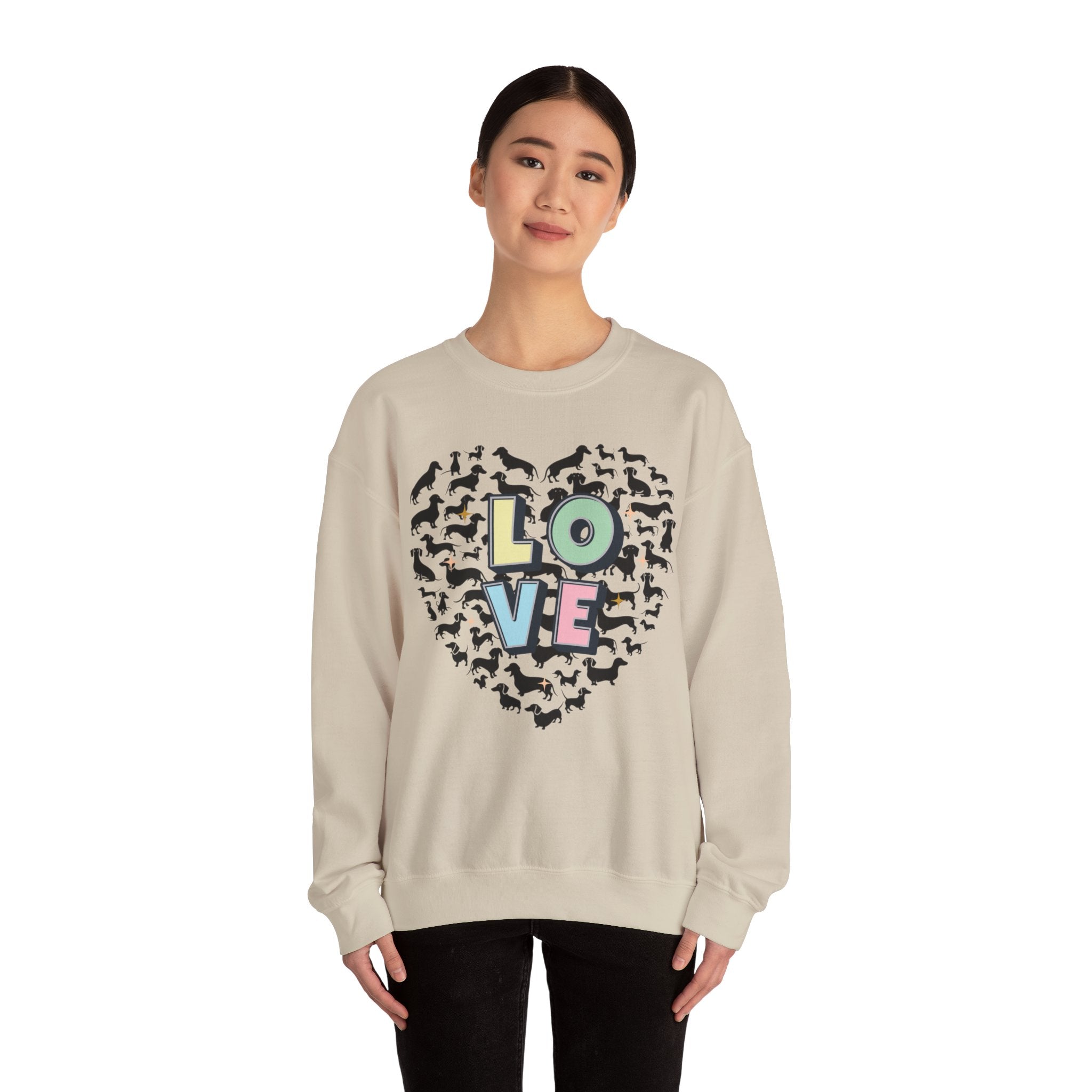 Dachshund Valentine Sweatshirt, Wiener sweater with love, Doxie Valentines Day Shirt, Dachshund Lover Gift, Dachshund Valentine pullup