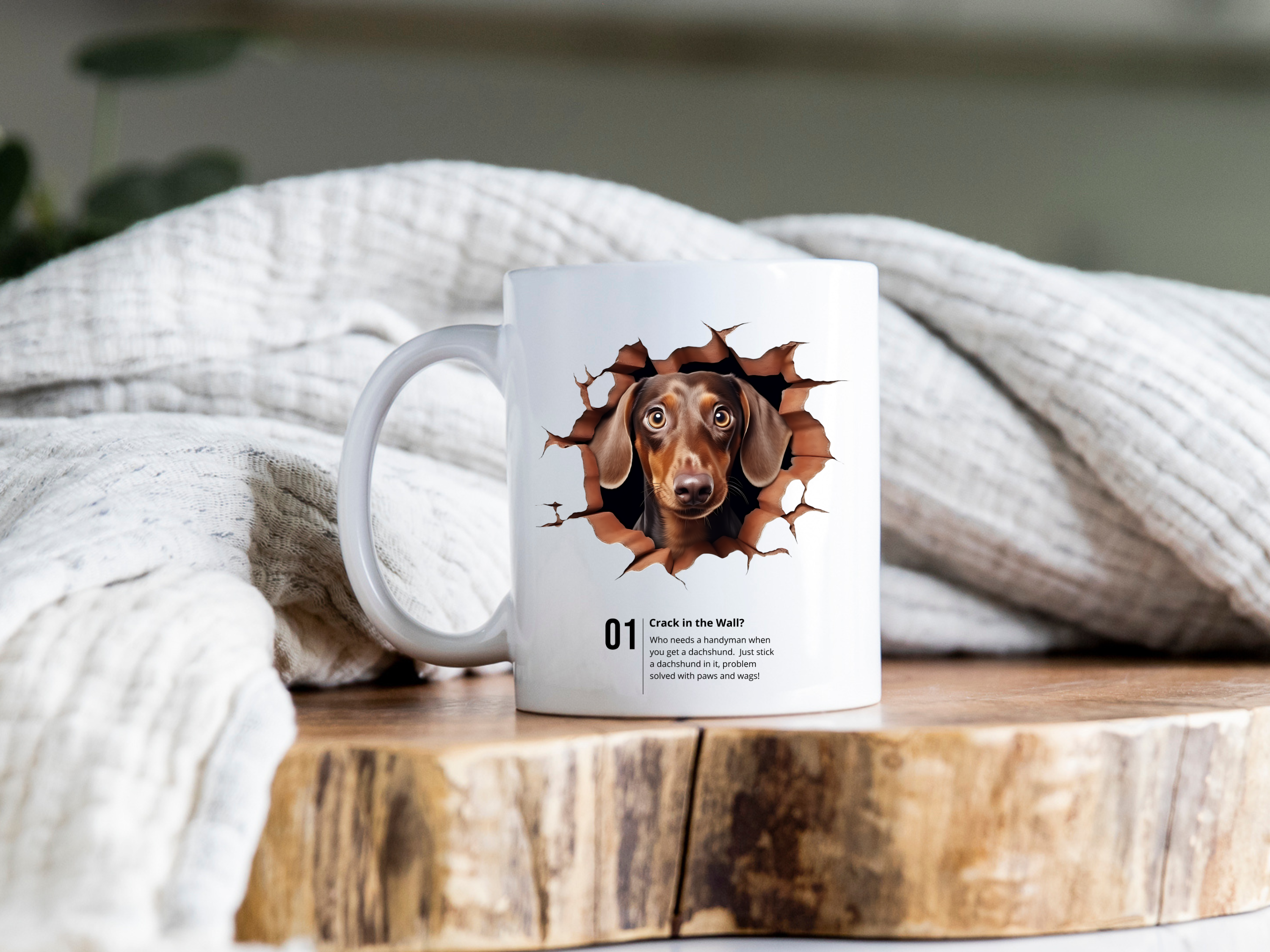 Dachshund Print Mug, Dachshund 11oz Coffee Mug, Dachshund Lover