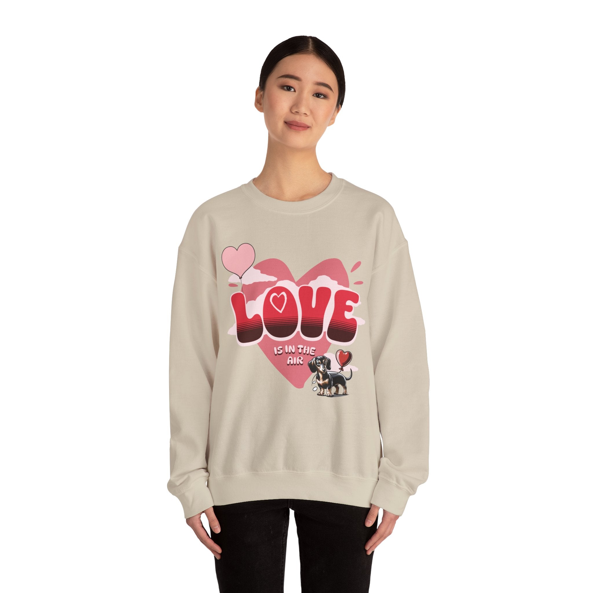 Dachshund Valentine Sweatshirt, Wiener Dog sweater with love, Dachshund Valentines Day Shirt, Dachshund Lover Gift, Wiener owner sweater