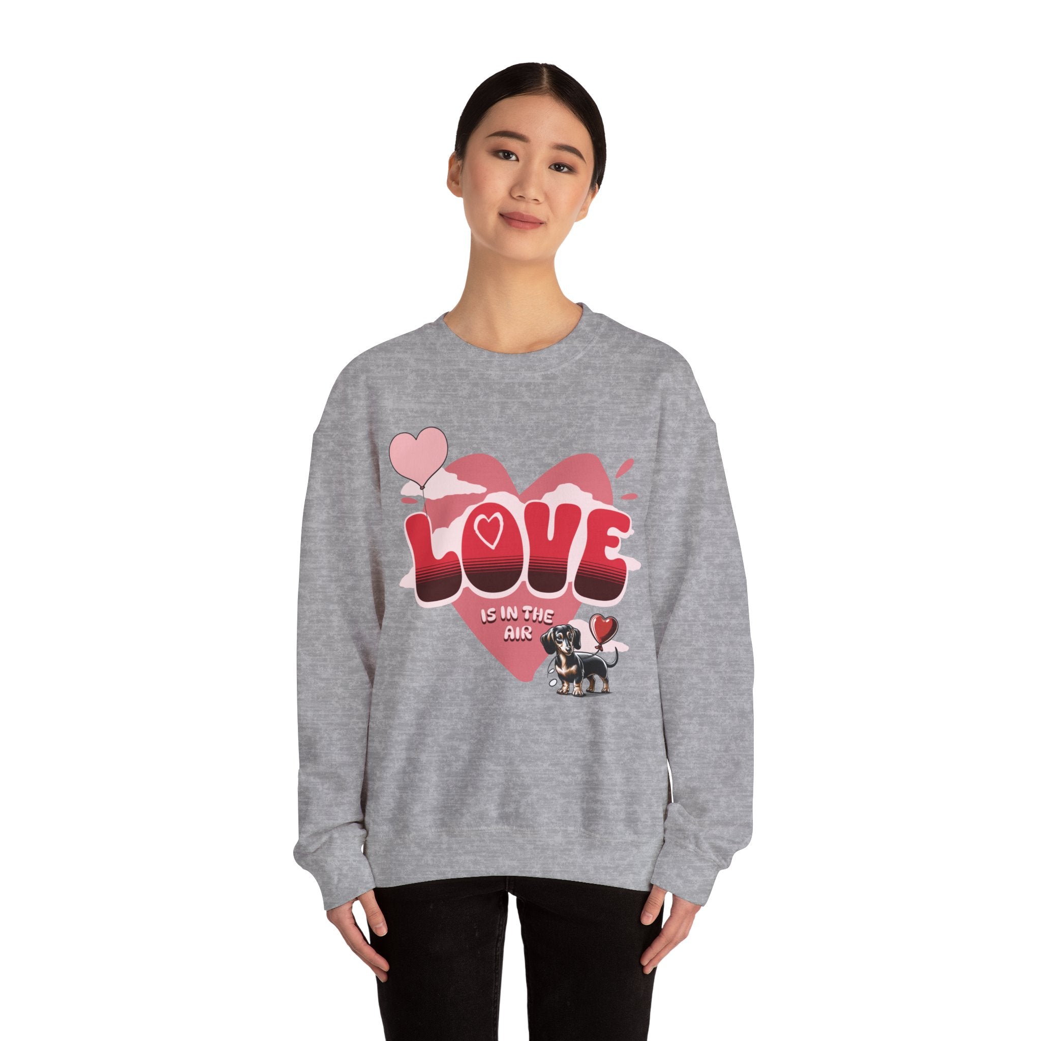 Dachshund Valentine Sweatshirt, Wiener Dog sweater with love, Dachshund Valentines Day Shirt, Dachshund Lover Gift, Wiener owner sweater