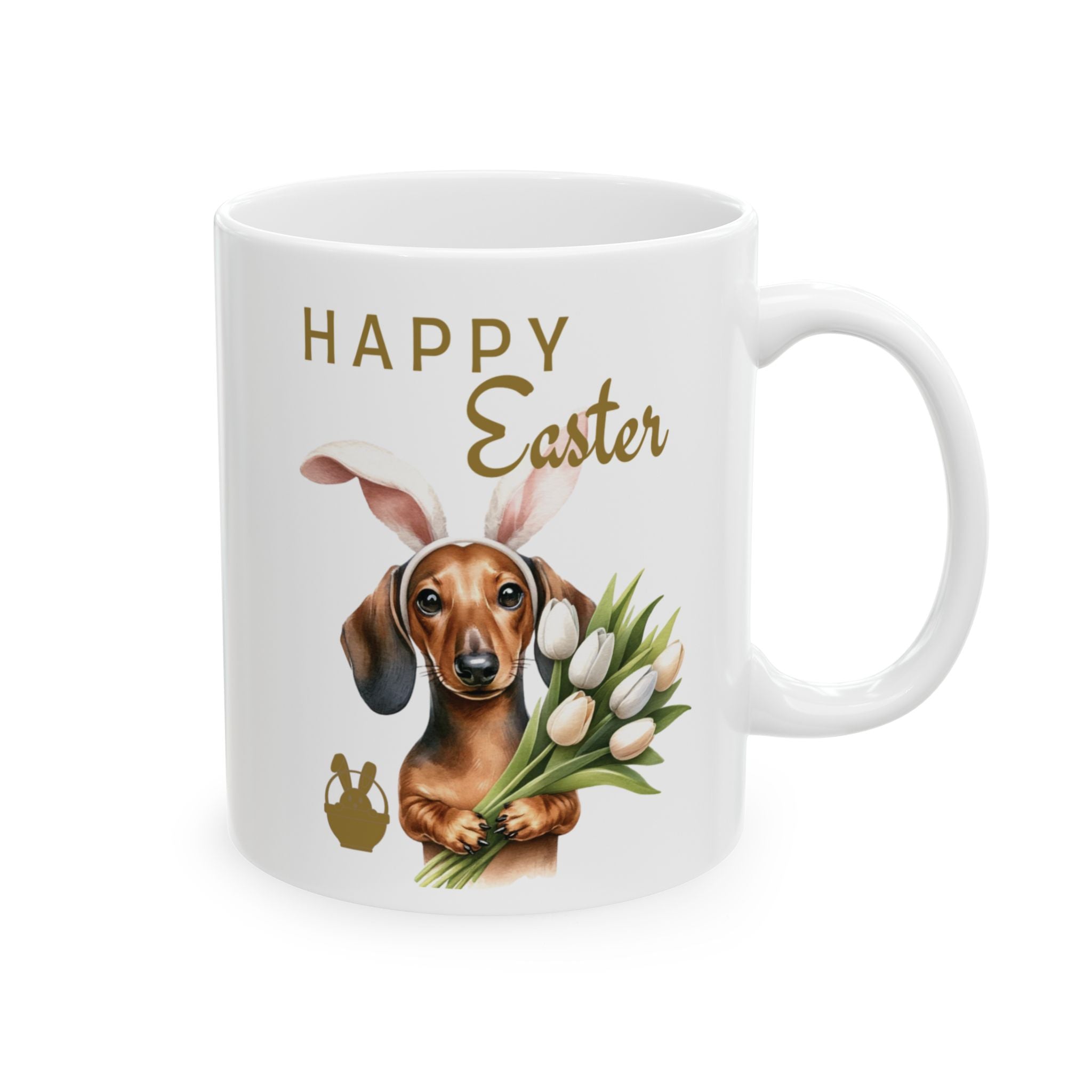 Dachshund Eastern Mug, Dachshund Happy Eastern Coffee Mug, Dachshund Parent Mug, Dachshund Owner Mug, Ceramic Mug, Wiener Lover Eastern Mug