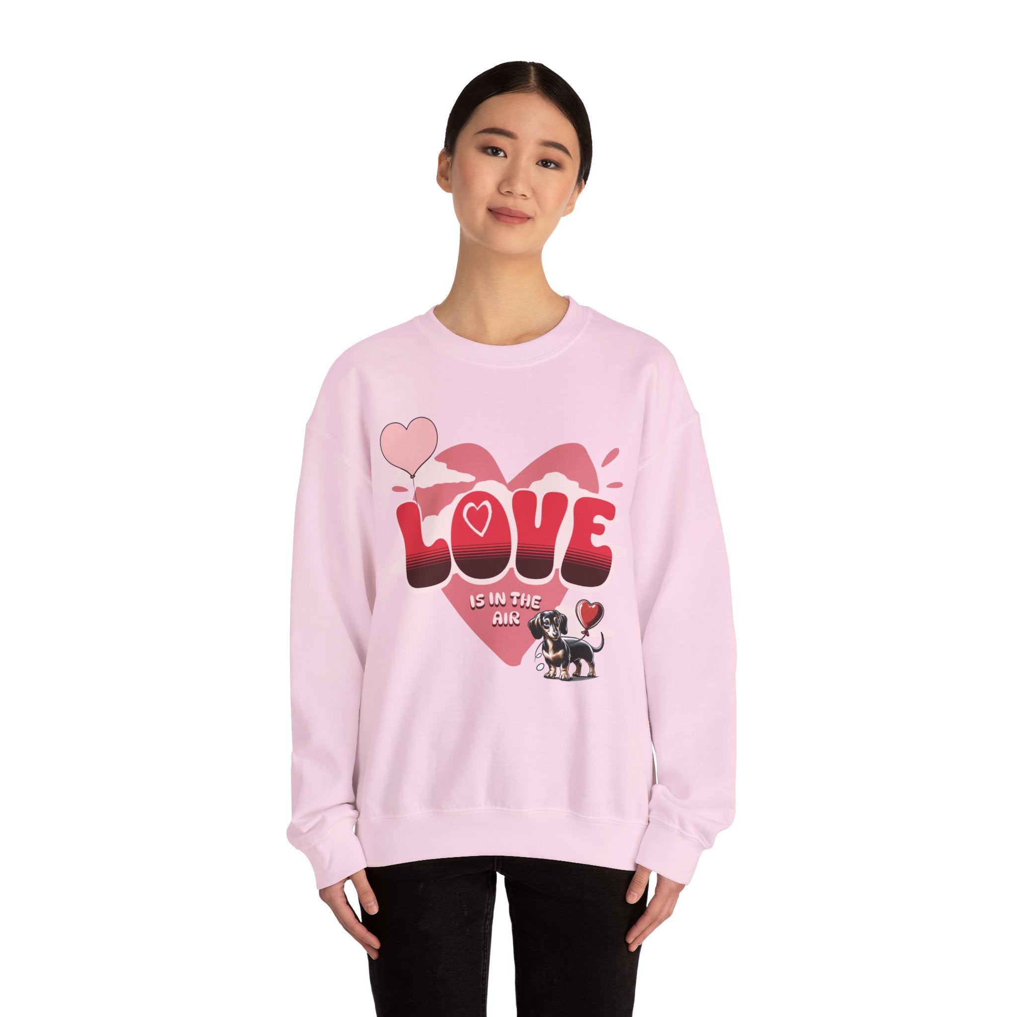 Dachshund Valentine Sweatshirt, Wiener Dog sweater with love, Dachshund Valentines Day Shirt, Dachshund Lover Gift, Wiener owner sweater