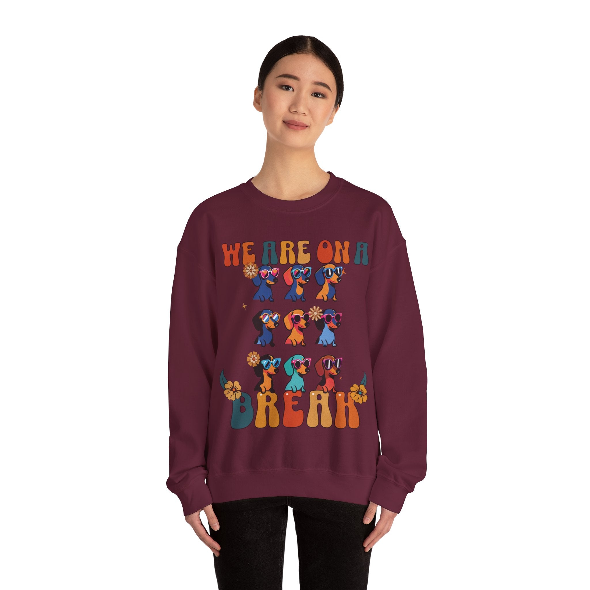 Dachshund Sweatshirt, Dachshund Mom Crewneck, Doxie Lover Gift, Wiener Owner Gift, Wiener Dog Mom Shirt, Funny Doxie Groovy Pullover