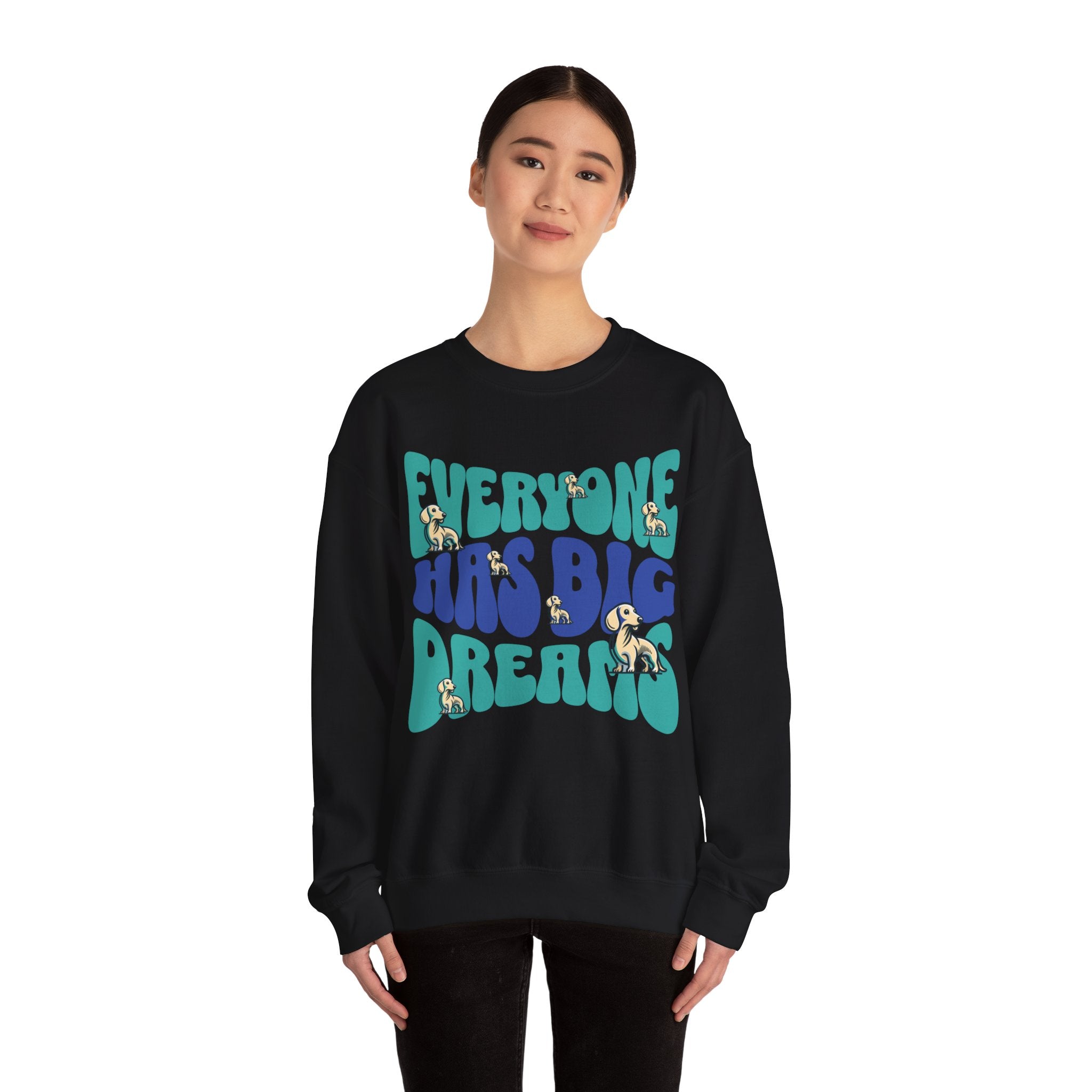 Dachshund Big Dream Sweatshirt, Dog Sweatshirt, Wiener Mom sweater, Sausage Dog Gift, Wiener Dog Lover Gift, Dog lover gift, Dog Mom Apparel