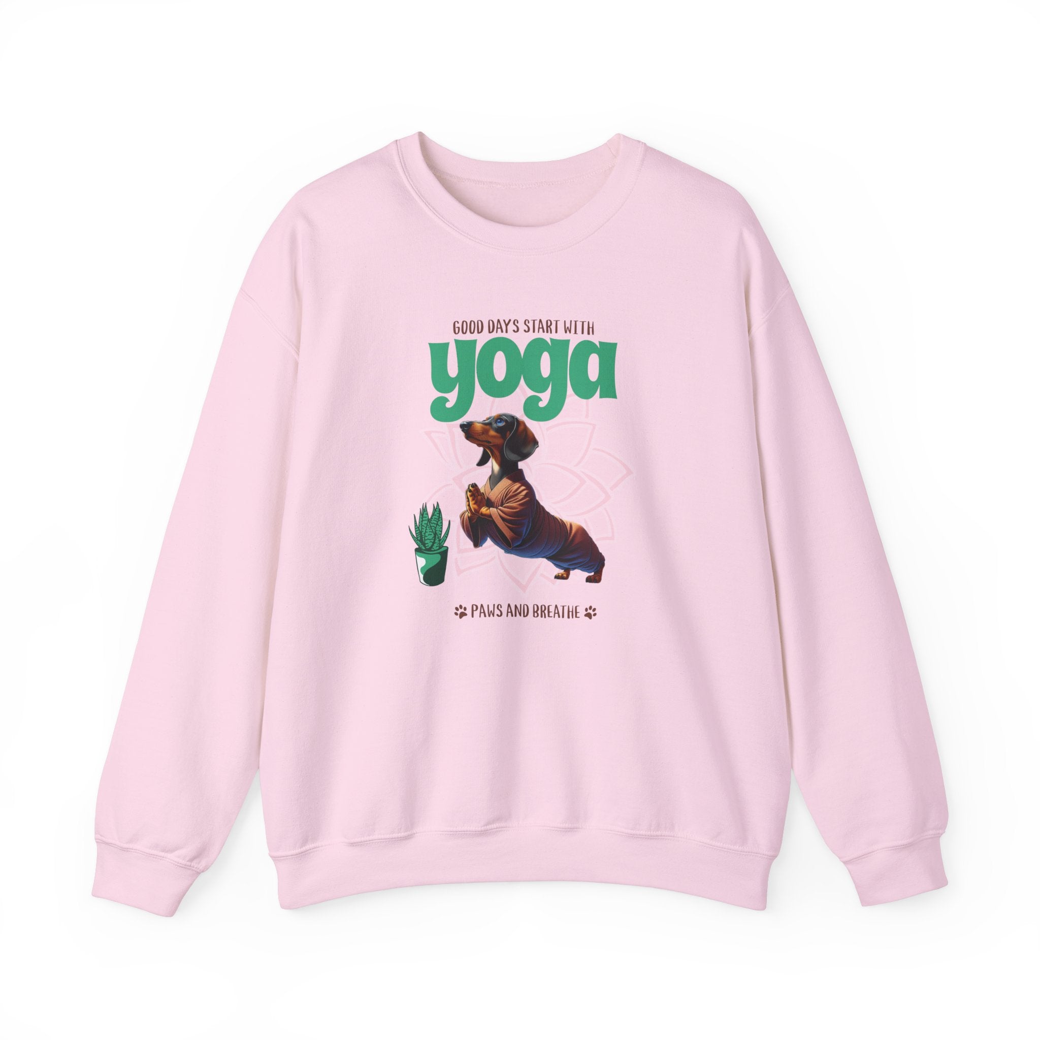 Dachshund Yoga Sweatshirt, Crewneck Dachshund, Dachshund Fun Apparel, Dachshund Cute Clothes, Dachshund Pullover, Dachshund Sweater