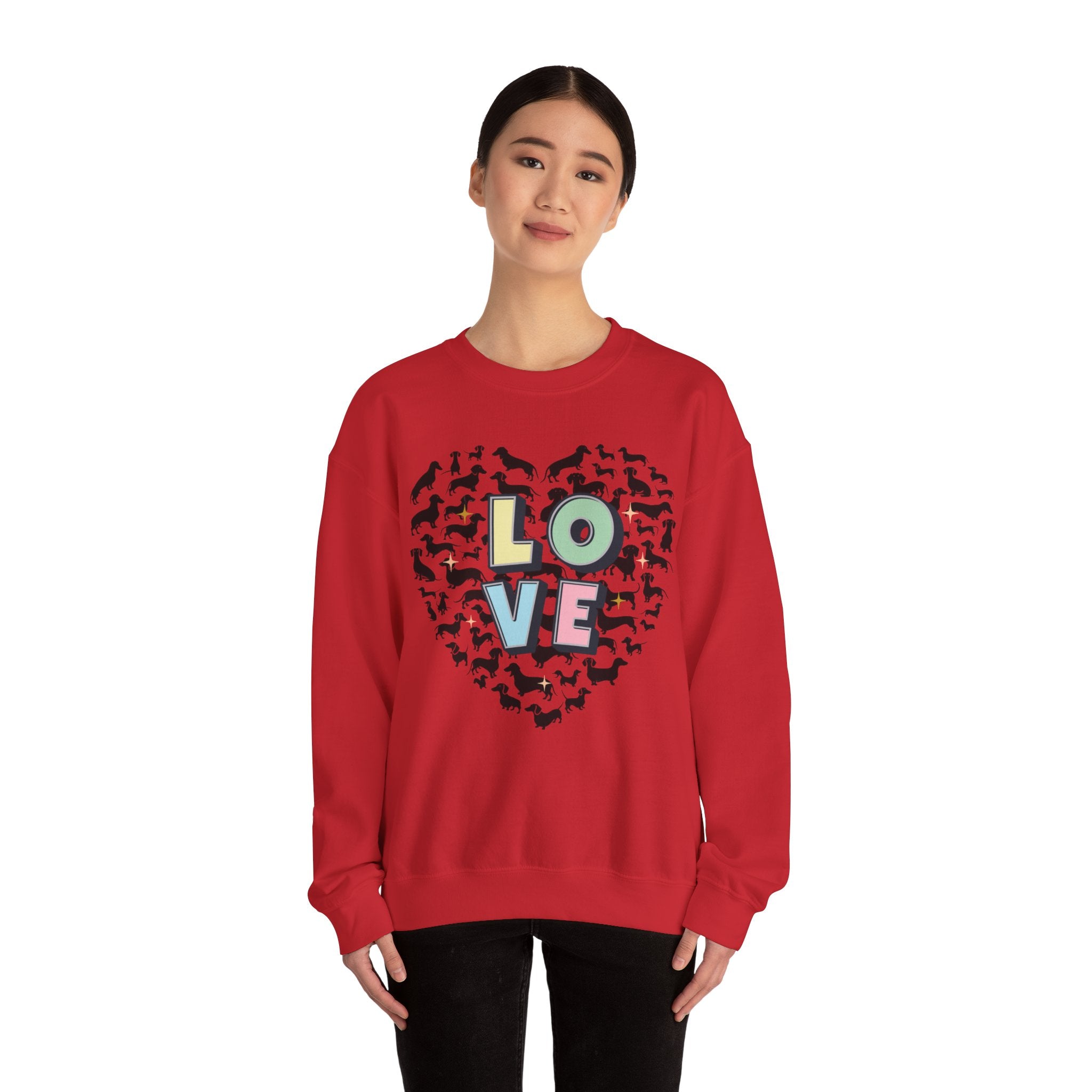 Dachshund Valentine Sweatshirt, Wiener sweater with love, Doxie Valentines Day Shirt, Dachshund Lover Gift, Dachshund Valentine pullup