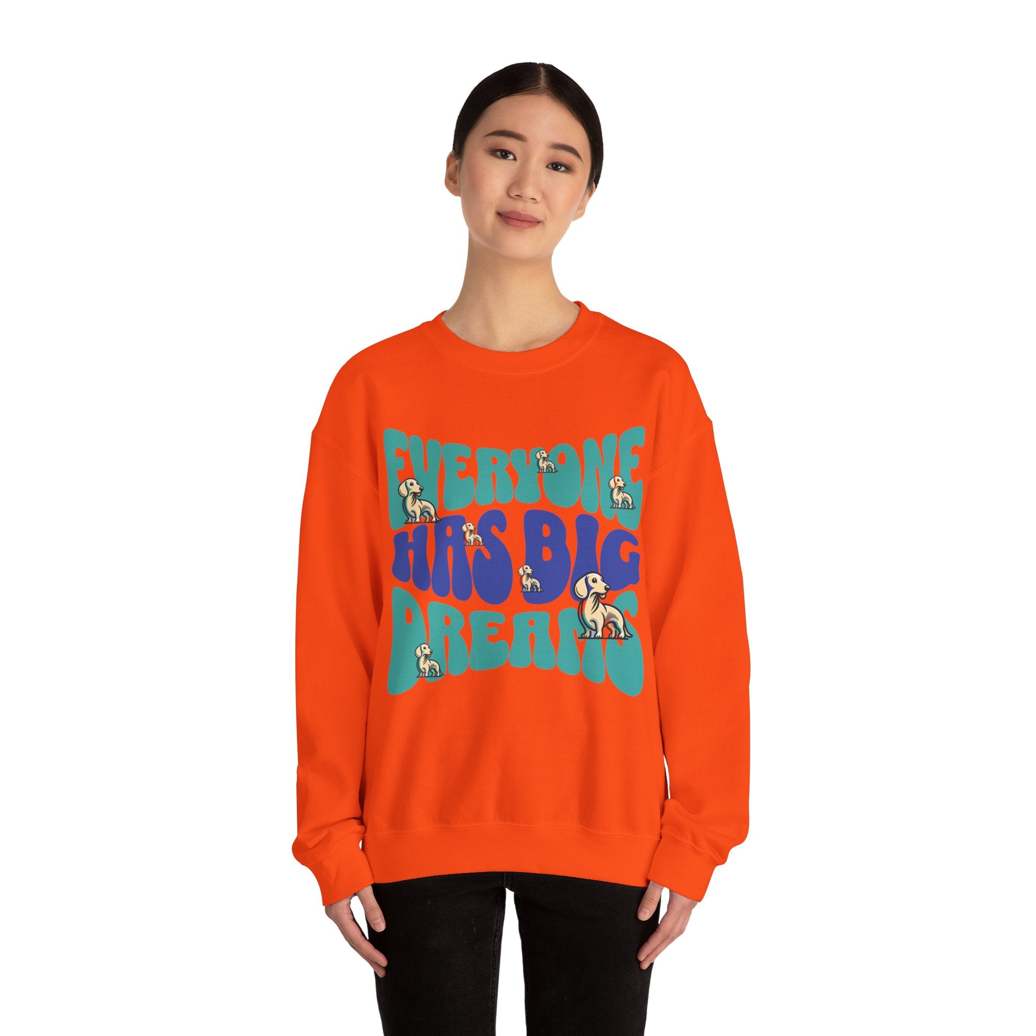 Dachshund Big Dream Sweatshirt, Dog Sweatshirt, Wiener Mom sweater, Sausage Dog Gift, Wiener Dog Lover Gift, Dog lover gift, Dog Mom Apparel