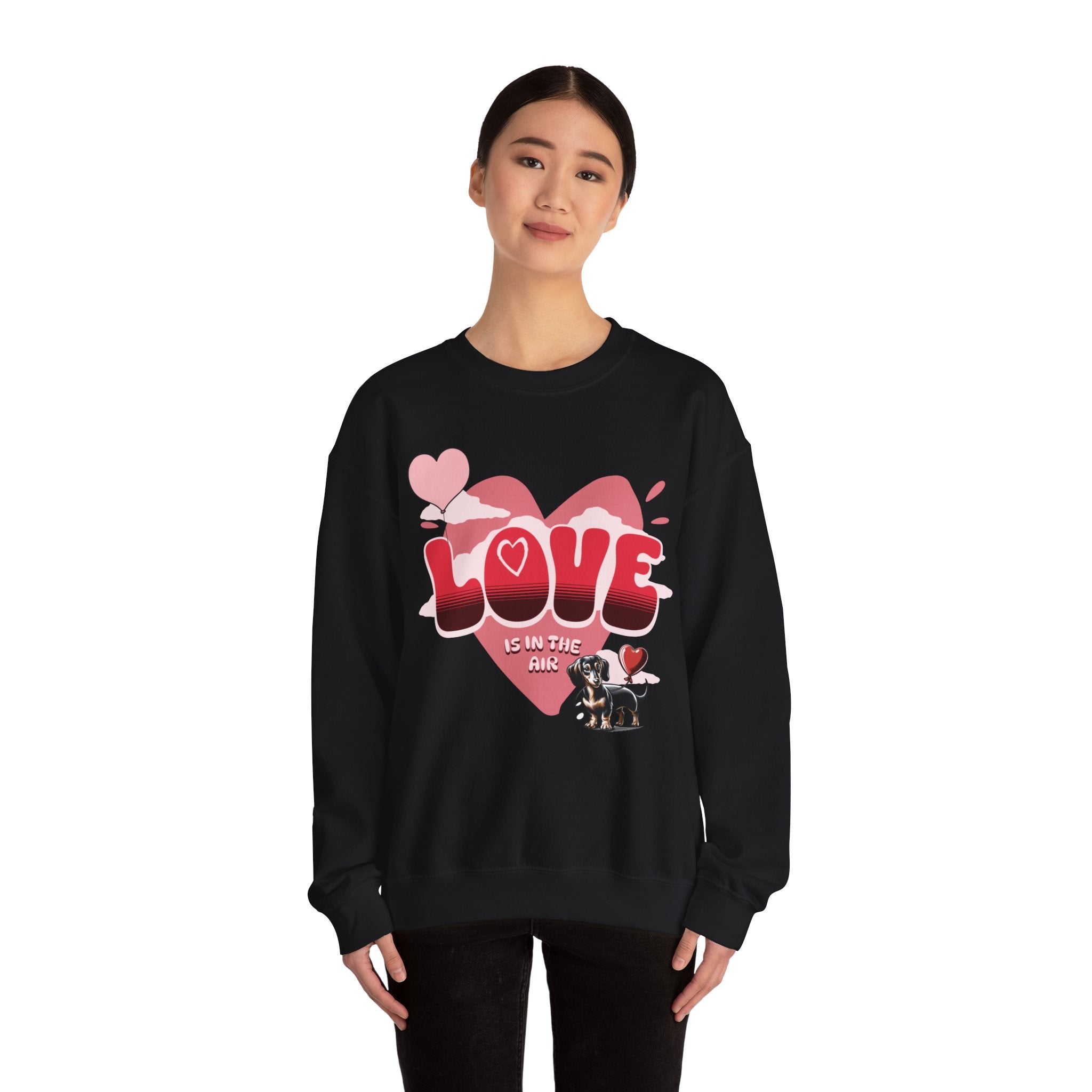 Dachshund Valentine Sweatshirt, Wiener Dog sweater with love, Dachshund Valentines Day Shirt, Dachshund Lover Gift, Wiener owner sweater