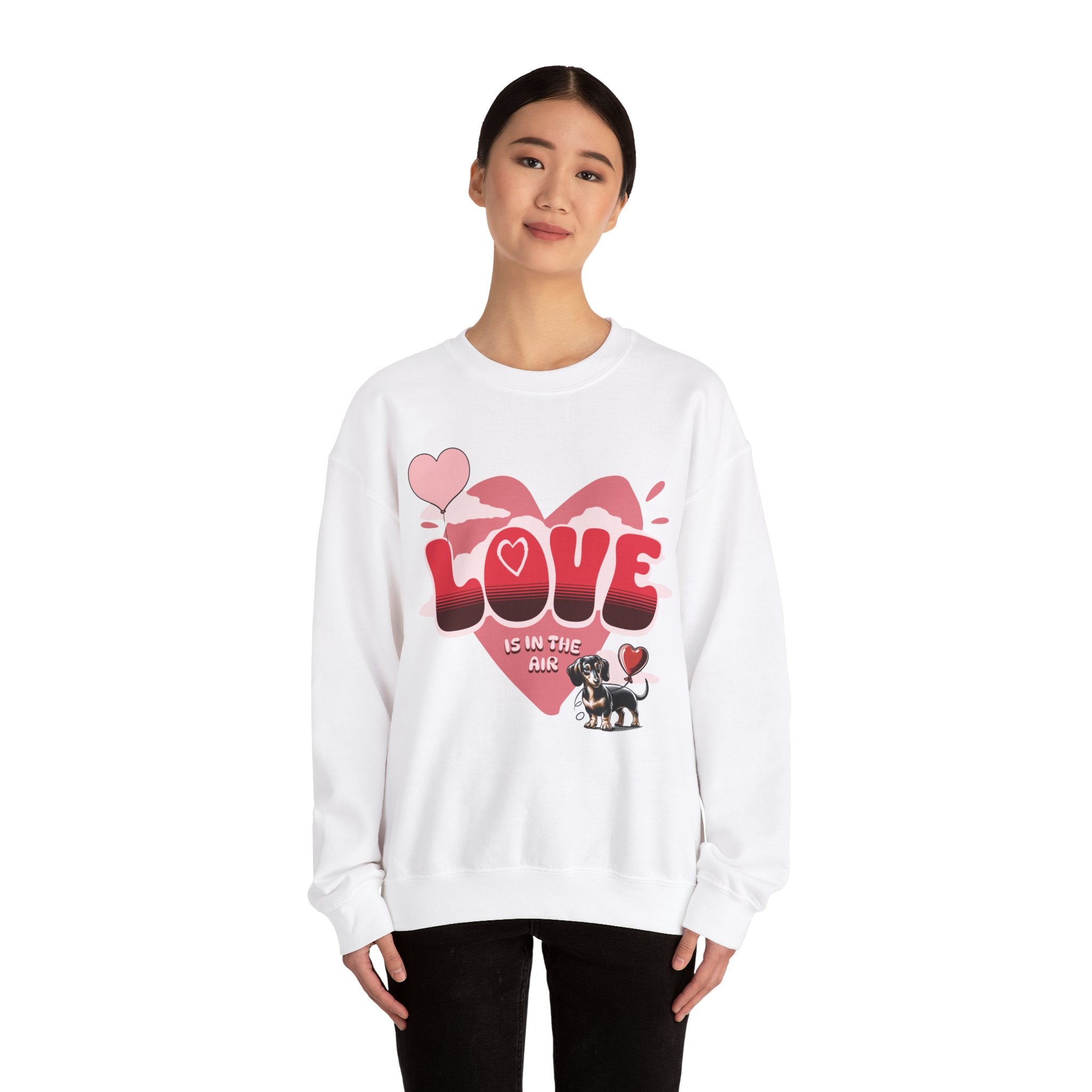 Dachshund Valentine Sweatshirt, Wiener Dog sweater with love, Dachshund Valentines Day Shirt, Dachshund Lover Gift, Wiener owner sweater