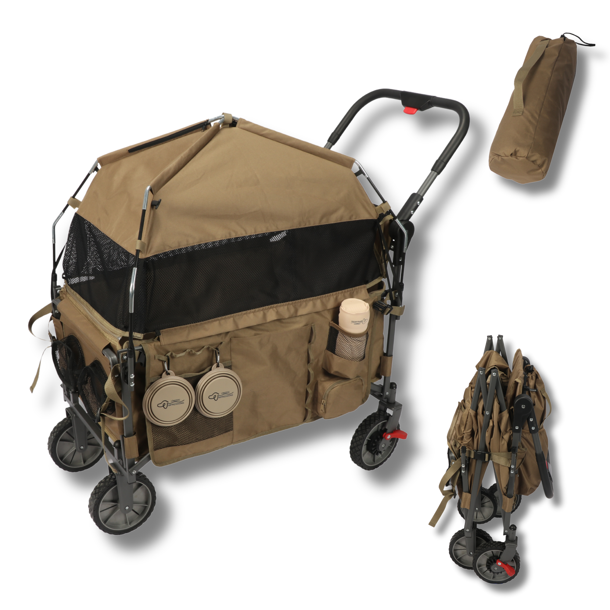 LONGDOG IMPRESSIONS Pet Collapsible Camping Wagon