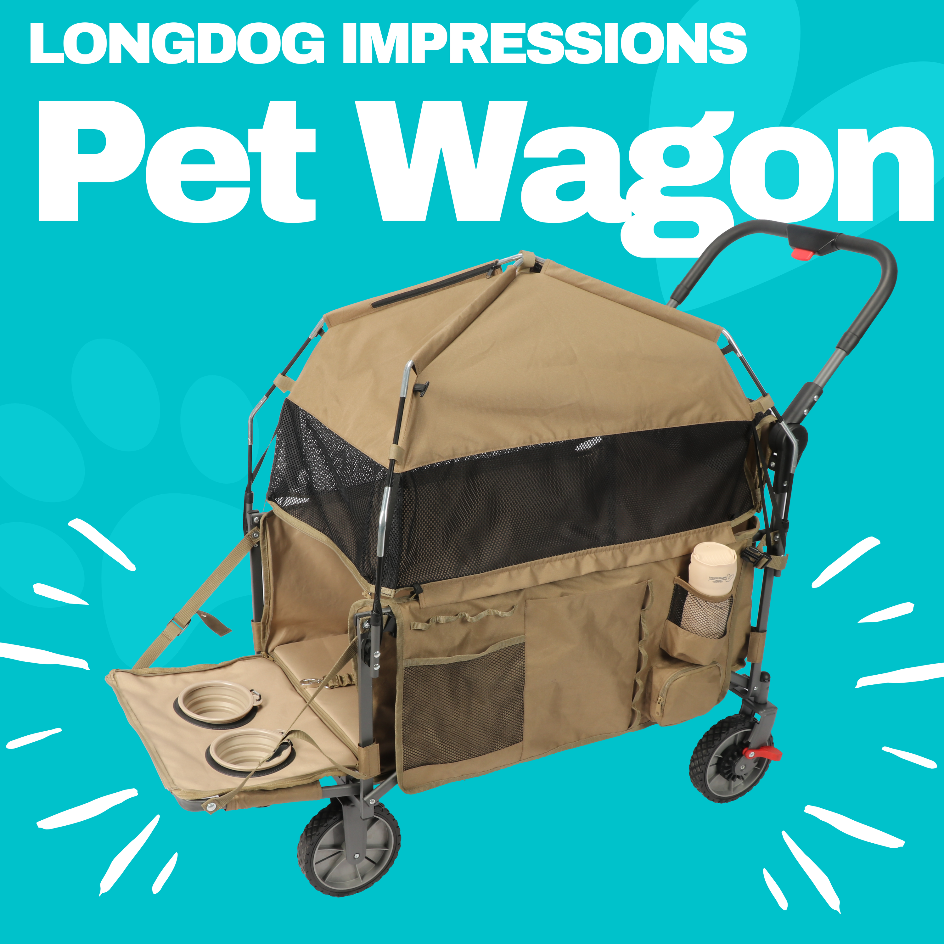 LONGDOG IMPRESSIONS foldable pet wagon 