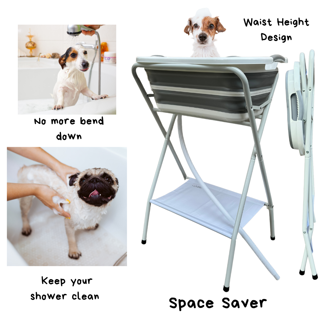 Foldable Pet Shower Grooming Stand with primary benefits