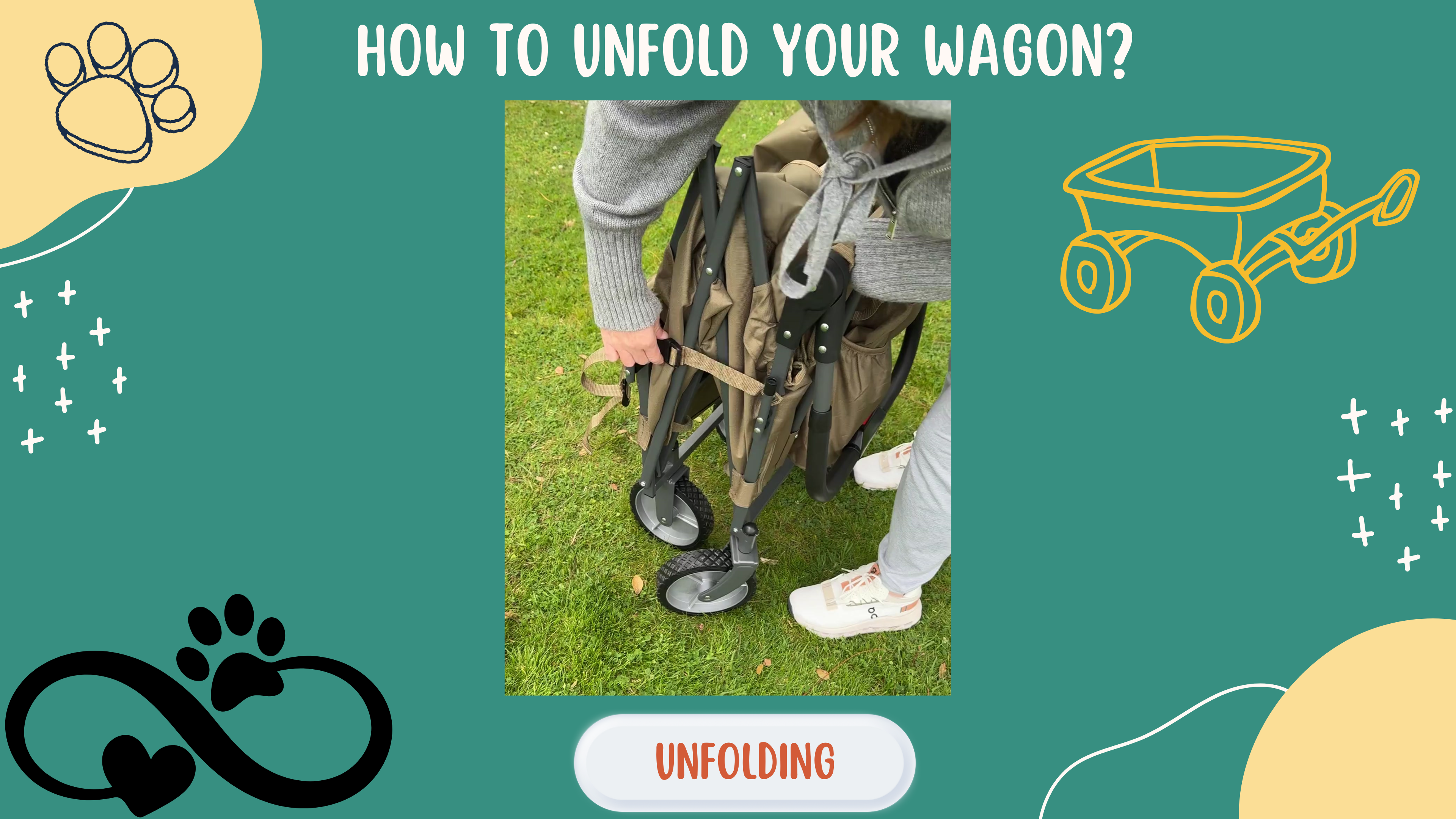 LONGDOG IMPRESSIONS Pet Foldable Wagon